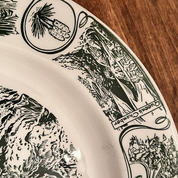 VTG Carlsbad Cavern New Mexico National Park Green White Collector Plate - Picture 9 of 12